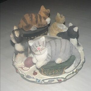 Handcrafted Cat Figurine candle topper
